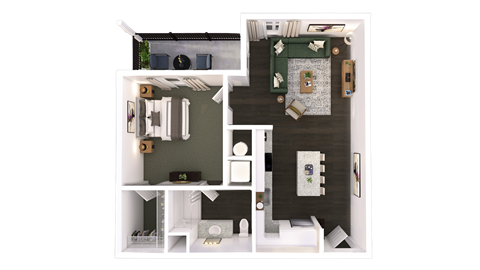 a1 floor plan  1 bedroom  129